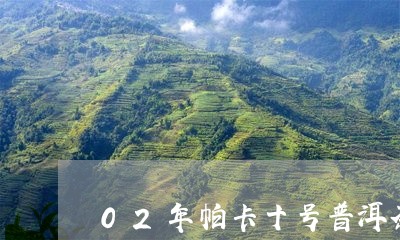 02年帕卡十号普洱茶/2023092617481