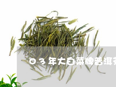 03年大白菜牌普洱茶/2023061575038