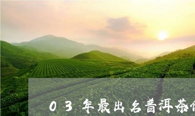 03年最出名普洱茶价格/2023050604157