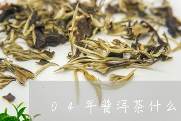 04年普洱茶什么行情/2023100736048