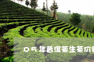 05年普洱茶生茶价钱/2023080360713