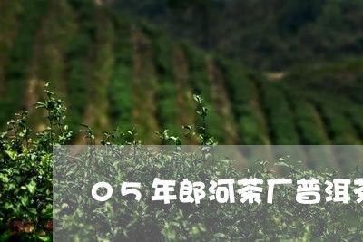 05年郎河茶厂普洱茶/2023061725957