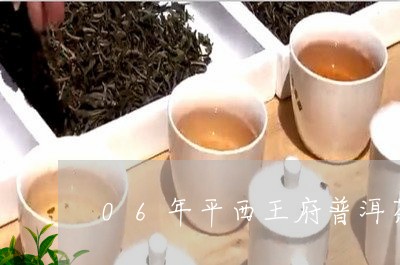 06年平西王府普洱茶/2023062281582