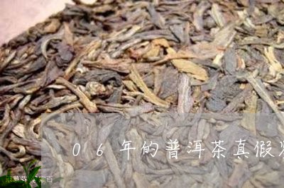 06年的普洱茶真假鉴别/2023082475846