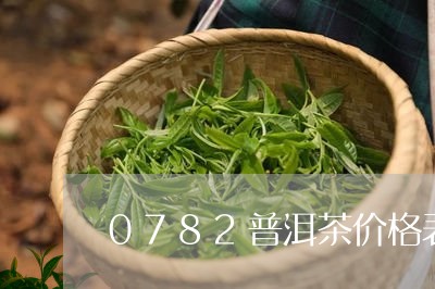 0782普洱茶价格表/2023100818382