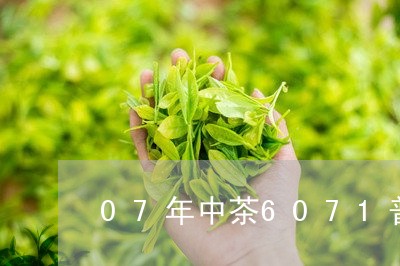 07年中茶6071普洱熟茶/2023052714039