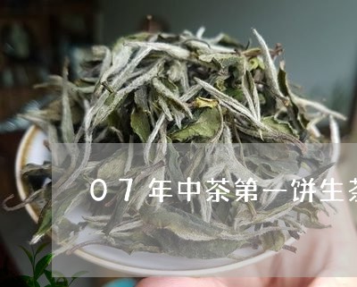 07年中茶第一饼生茶怎么样/2023052730616