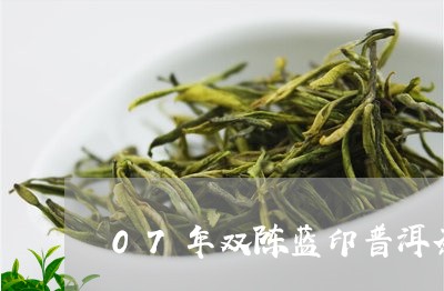 07年双陈蓝印普洱茶/2023062312737