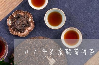 07年黑紫鹃普洱茶/2023120530471