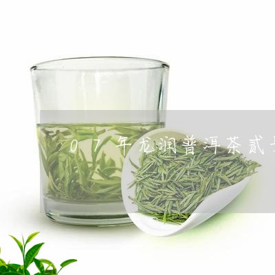 07年龙润普洱茶贰号/2023062082715