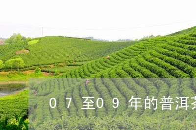 07至09年的普洱茶/2023093015269