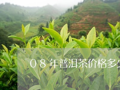 08年普洱茶价格多少钱一包/2023081714138