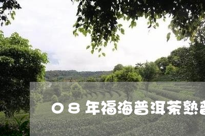 08年福海普洱茶熟普/2023062397173