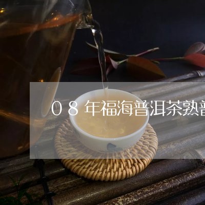 08年福海普洱茶熟普/2023073053031