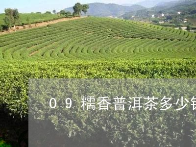 09糯香普洱茶多少钱/2023061515049