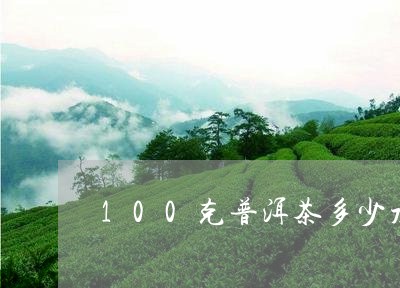 100克普洱茶多少水泡/2023081659272