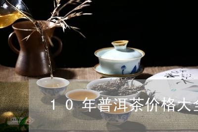 10年普洱茶价格大全/2023062536172