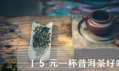 15元一杯普洱茶好吗/2023072235404