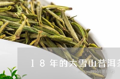 18年的大雪山普洱茶/2023092807383