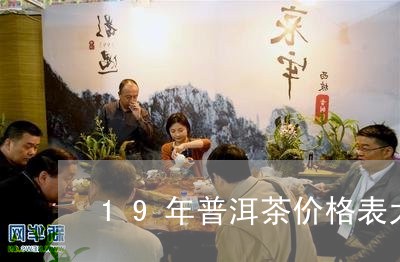 19年普洱茶价格表大全/2023110570415