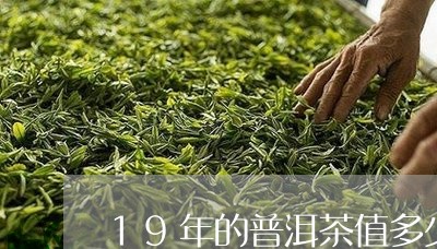 19年的普洱茶值多少钱一克/2023052845260