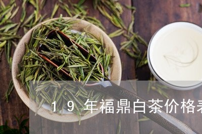 19年福鼎白茶价格表图片/2023111650581