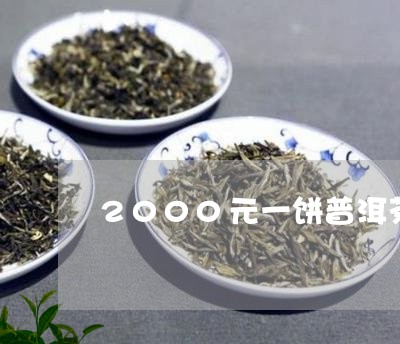 2000元一饼普洱茶/2023062502816