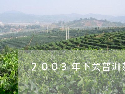 2003年下关普洱茶/2023061780837