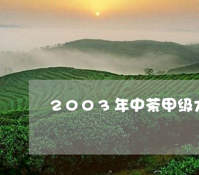 2003年中茶甲级大绿印/2023051131515