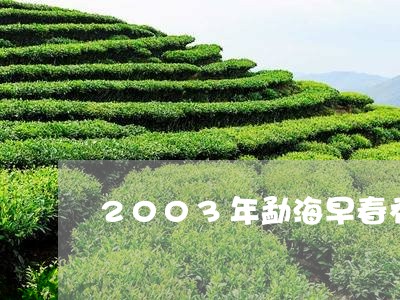 2003年勐海早春乔木圆茶价格/2023060241793