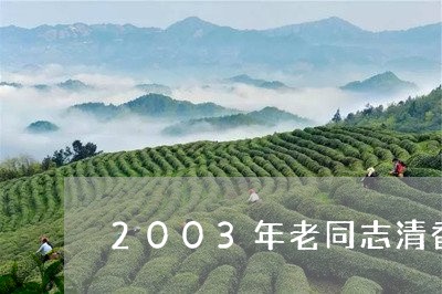 2003年老同志清香青饼普洱茶/2023082835137