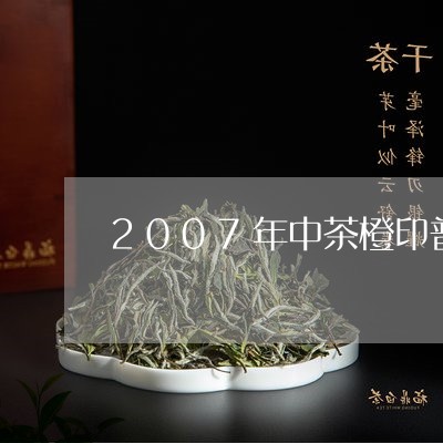 2007年中茶橙印普洱茶/2023102578575