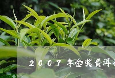 2007年金奖普洱茶/2023100801606