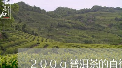 200g普洱茶的直径/2023062028573