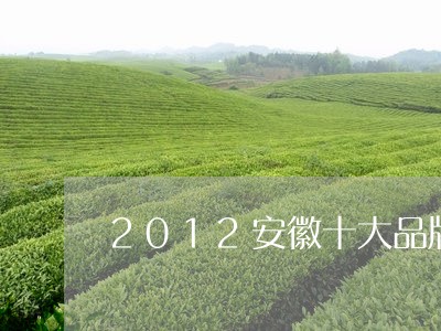 2012安徽十大品牌名茶/2023051126258
