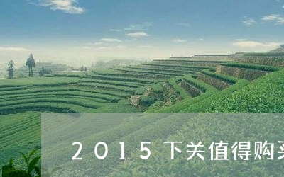 2015下关值得购买藏的茶/2023051168314