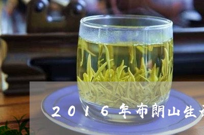 2016年布朗山生茶380克价格/2023060466382