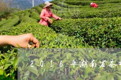 2016年湖南省茶叶出口量/2023052673048