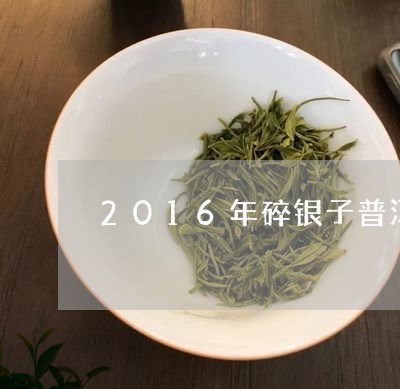 2016年碎银子普洱茶价格/2023052819602