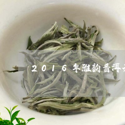 2016年雅韵普洱茶/2023080218150