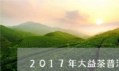 2017年大益茶普洱茶/2023050614127