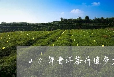 20年普洱茶价值多少/2023062471594