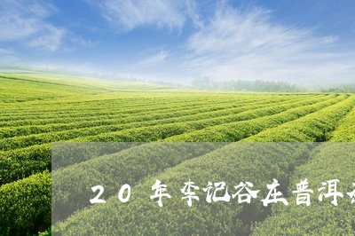 20年李记谷庄普洱茶/2023093095159