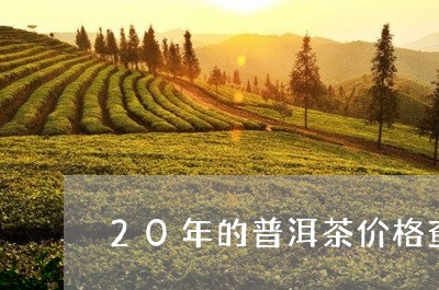 20年的普洱茶价格查询/2023122005047