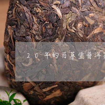 20年的百草堂普洱茶/2023112798481