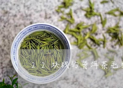 22块钱的普洱茶毛料/2023061737058