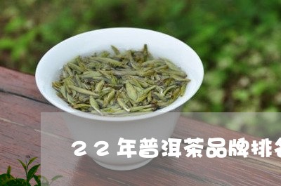 22年普洱茶品牌排名/2023120602715