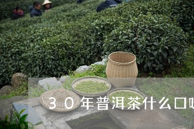 30年普洱茶什么口味/2023062537470