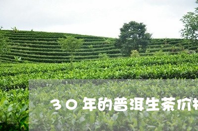 30年的普洱生茶价格/2023061321402