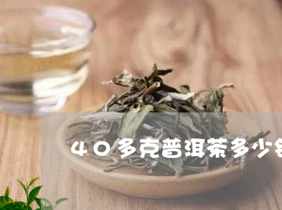 40多克普洱茶多少钱/2023072259615